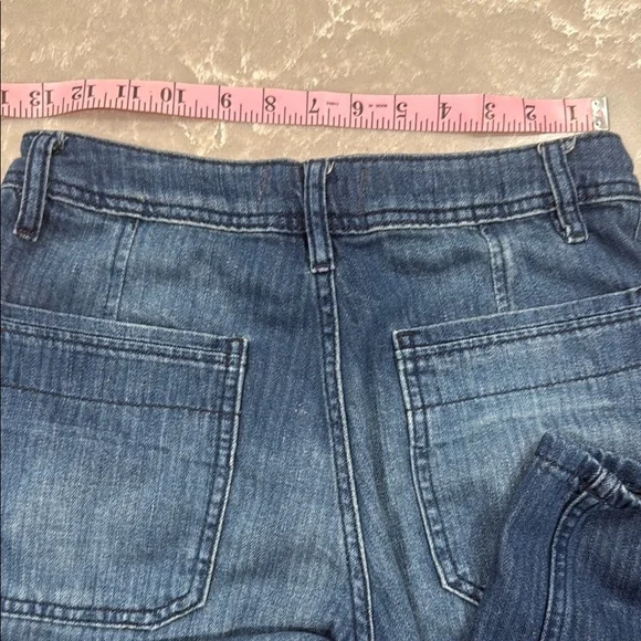 Free People Charlie Wide Leg Pleated Blue Jeans LIKE NEW We the Free - Picture 8 of 16